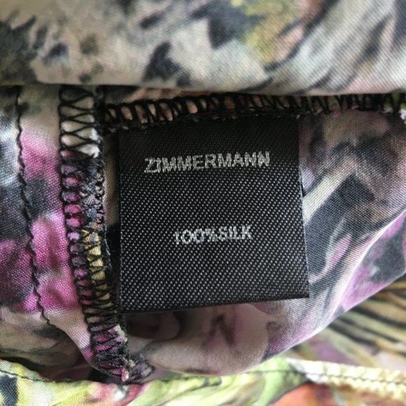 Zimmermann Mini Dress Silk Floral Brand Size 0 US 4 - Picture 5 of 14